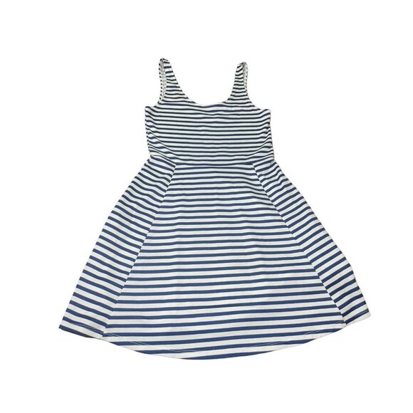 H&M DIVIDED Women's Size 6 Blue White Striped Nautical Dress Sundress - Picture 1 of 12